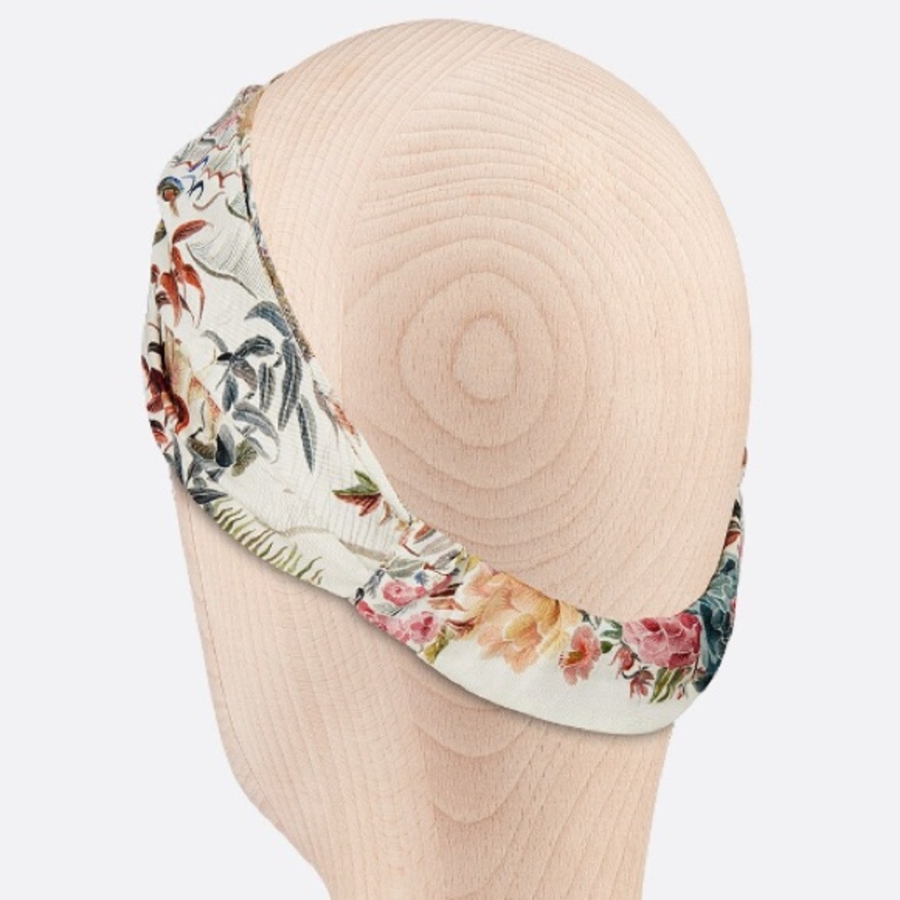 Dior Jardin d’Hiver Silk Headband - Picture 3 of 5